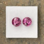 Umbalite (Rhodolite Garnet) Pair  4.59 ct | Round |  Mauve Violet | Umba Valley, Tanzania