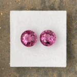 Umbalite (Rhodolite Garnet) Pair  4.59 ct | Round |  Mauve Violet | Umba Valley, Tanzania - Image 2