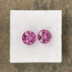 Umbalite (Rhodolite Garnet) Pair 4.34 ct |  Round | Mauve Violet | Umba Valley, Tanzania