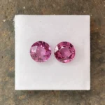 Umbalite (Rhodolite Garnet) Pair 3.90 ct |  Round | Mauve Violet | Umba Valley, Tanzania - Image 4