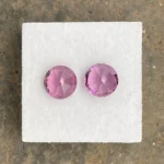 Umbalite (Rhodolite Garnet) Pair 3.90 ct |  Round | Mauve Violet | Umba Valley, Tanzania - Image 3