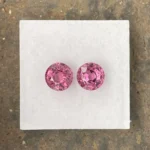Umbalite (Rhodolite Garnet) Pair 3.27 ct |  Round | Mauve Violet | Umba Valley, Tanzania