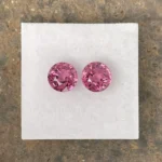 Umbalite (Rhodolite Garnet) Pair 3.27 ct |  Round | Mauve Violet | Umba Valley, Tanzania - Image 4