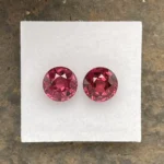 Umbalite (Rhodolite Garnet) Pair 4.89 ct |  Round | Violet Red | Umba Valley, Tanzania