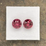 Umbalite (Rhodolite Garnet) Pair 4.89 ct |  Round | Violet Red | Umba Valley, Tanzania - Image 2