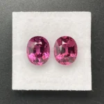 Umbalite (Rhodolite Garnet) Pair 7.31 ct | Oval | Violet Pink | Umba Valley, Tanzania - Image 4