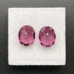Umbalite (Rhodolite Garnet) Pair 7.31 ct | Oval | Violet Pink | Umba Valley, Tanzania - Image 3