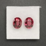 Rhodolite Garnet Pair 5.28 ct | Oval | Carmine Red | Umba Valley, Tanzania - Image 2