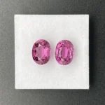 Umbalite (Rhodolite Garnet) Pair 5.26 ct | Oval | Violet Pink | Umba Valley, Tanzania