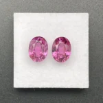 Umbalite (Rhodolite Garnet) Pair 5.26 ct | Oval | Violet Pink | Umba Valley, Tanzania - Image 2