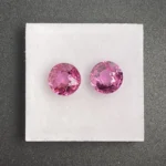 Umbalite (Rhodolite Garnet) Pair 4.10 ct | Round |  Violet Pink | Umba Valley, Tanzania