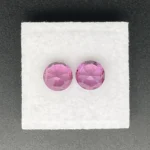 Umbalite (Rhodolite Garnet) Pair 4.10 ct | Round |  Violet Pink | Umba Valley, Tanzania - Image 3