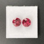 Malaya Garnet Pair 3.92 ct | Round | Salsa Red | Umba Valley, Tanzania - Image 2