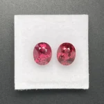 Rhodolite Garnet Pair 4.60 ct | Oval | Bordeaux Red | Umba Valley, Tanzania - Image 2