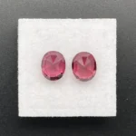 Rhodolite Garnet Pair 4.60 ct | Oval | Bordeaux Red | Umba Valley, Tanzania - Image 3