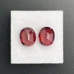 Rhodolite Garnet Pair 7.28 ct | Oval | Orange  Red | Umba Valley, Tanzania - Image 3