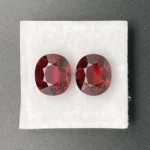 Rhodolite Garnet Pair 9.17 ct | Oval | Oxblood Red | Umba Valley, Tanzania