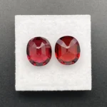 Rhodolite Garnet Pair 9.17 ct | Oval | Oxblood Red | Umba Valley, Tanzania - Image 3