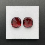 Rhodolite Garnet Pair 15.76 ct | Cushion | Bordeaux Red | Umba Valley, Tanzania - Image 3