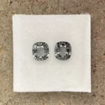 Spinels Pair 2.05 ct | Cushion | Dove Grey | Mogok, Burma (Myanmar) - Image 2