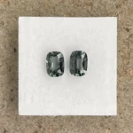 Spinels Pair 1.92 ct | Cushion | Slate Grey | Mogok, Burma (Myanmar)