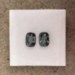Spinels Pair 1.92 ct | Cushion | Slate Grey | Mogok, Burma (Myanmar) - Image 4