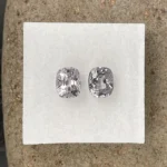 Spinels Pair 2.45 ct | Cushion | Silver Grey | Mogok, Burma (Myanmar) - Image 4