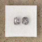 Spinels Pair 2.45 ct | Cushion | Silver Grey | Mogok, Burma (Myanmar) - Image 5