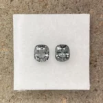 Spinels Pair 1.90 ct | Cushion | Gunmetal | Mogok, Burma (Myanmar) - Image 2