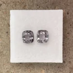 Spinel Companion Pair 2.38 ct | Cushion | Pink & Violet Grey | Mogok, Burma (Myanmar)