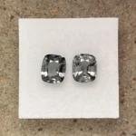 Spinels Pair 3.22 ct | Cushion | Graphite & Charcool Grey | Mogok, Burma (Myanmar) - Image 2