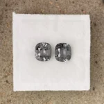 Spinels Pair 2.40 ct | Cushion | Metal Grey | Mogok, Burma (Myanmar) - Image 4