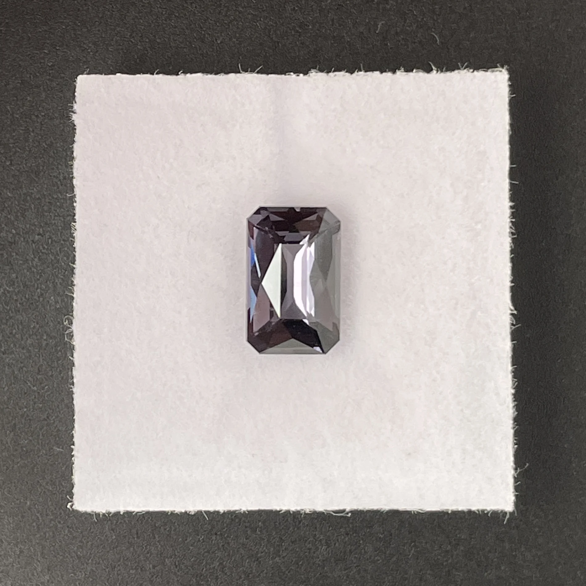 SLS028P1 Spinel 2.12 ct | Emerald Cut | Violet Grey | Elahera, Sri Lanka - Image 1