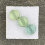 Tourmaline Layout  9.25 ct | 9 mm Round Cabochon | Mint Green | Mavuco, Mosambique