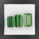 Tourmaline Layout  21.80 ct | Emerald cut | Bottle Green | Rubaya, Congo (DRC) - Image 2