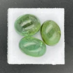 Tourmaline Pair  17.12 ct | Cushion Cabochon | Leaf Green | Ibity, Madagascar - Image 2